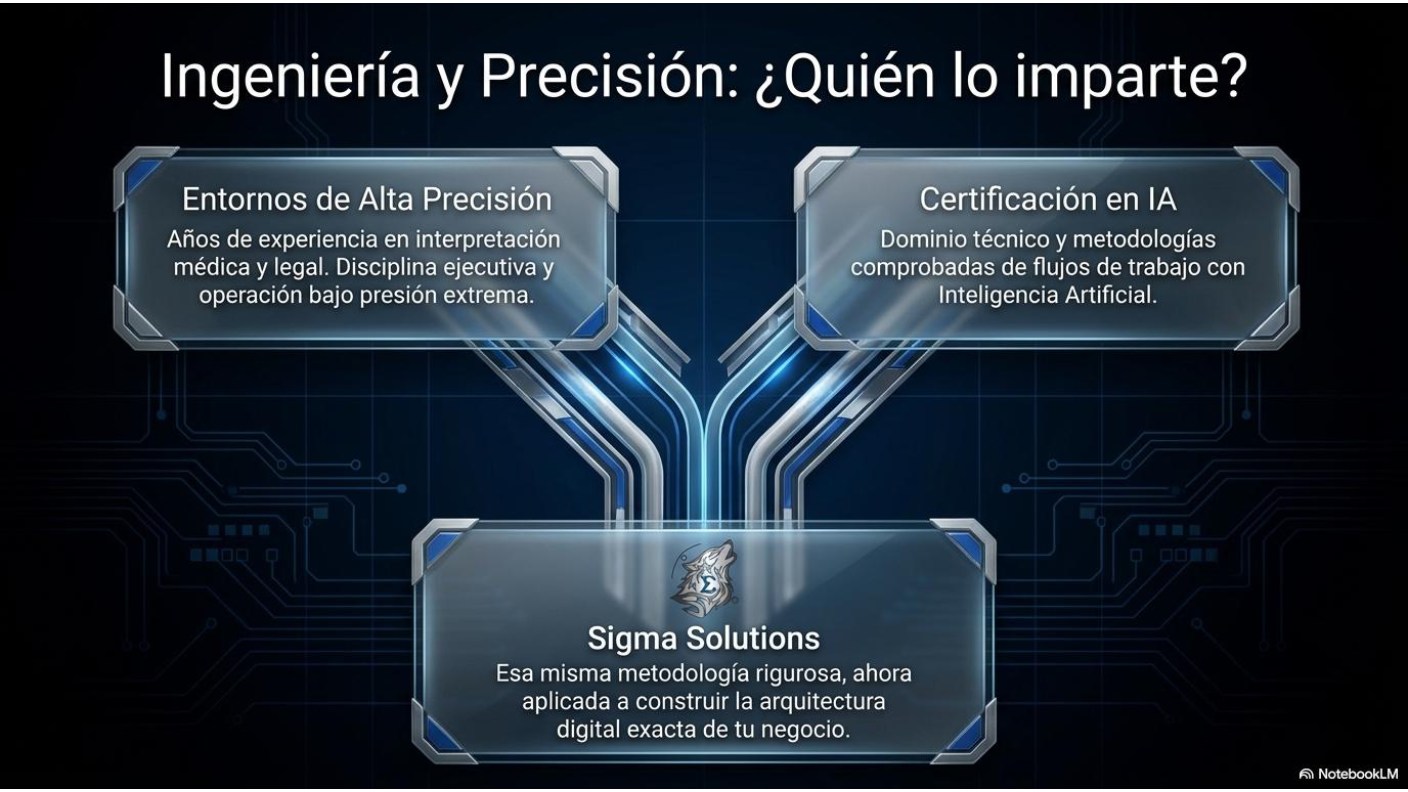 Diapositiva 6 de 8 — Presentación del Diagnóstico IA, Sigma Solutions