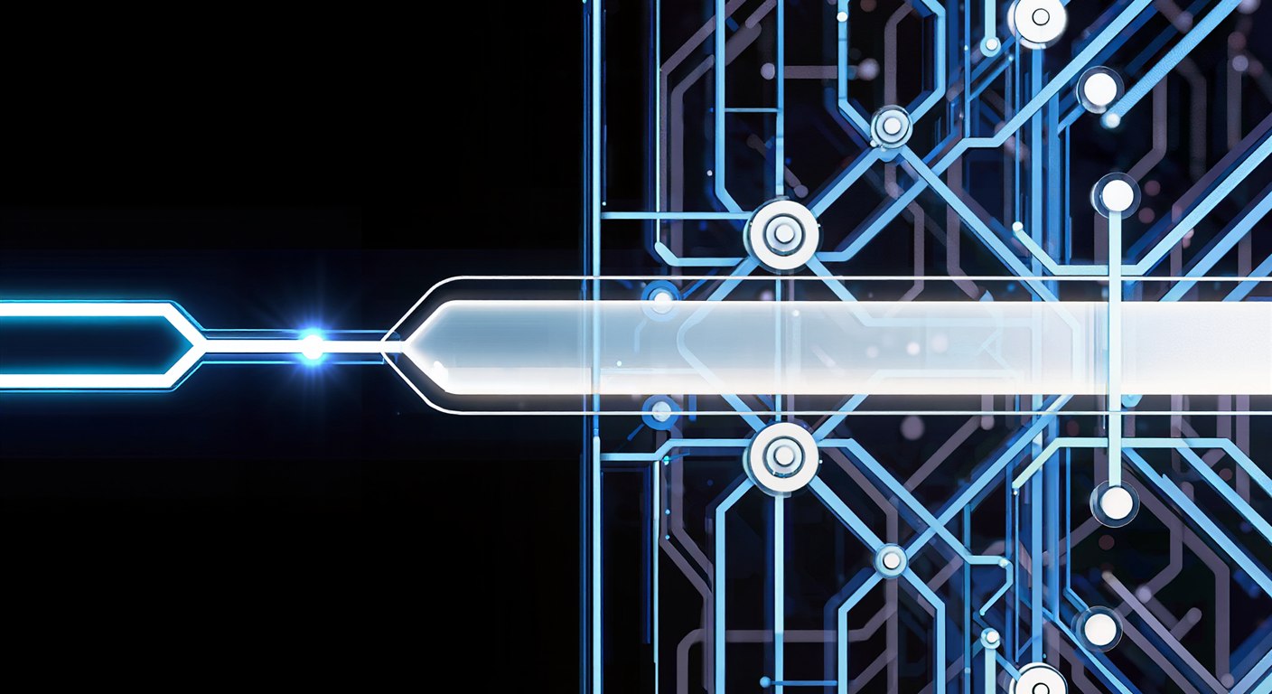 Comparación lado a lado: un circuito simple y aislado vs. uno complejo, denso e interconectado, brillando en azul cobalto — la misma idea, pero un lado apenas existe y el otro está completamente conectado.